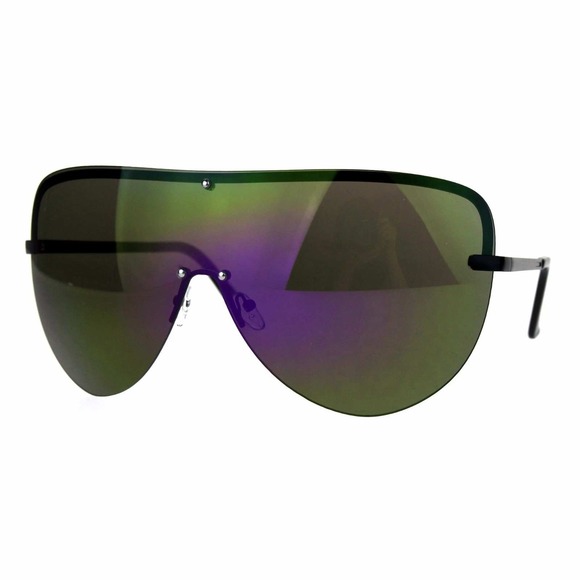 Shield Sunglasses Visor Mirrored Lens Fashion Futuristic Sunglasses Women Lentes - Picture 1 of 4